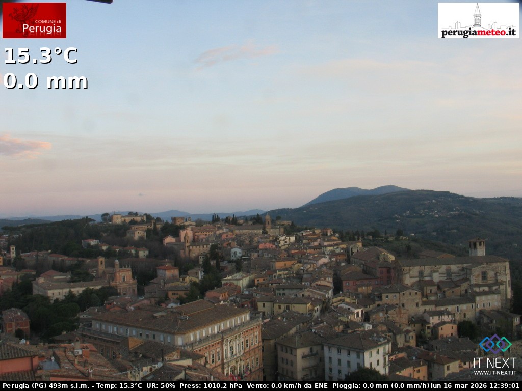 Archived image Webcam City of Perugia - Umbria