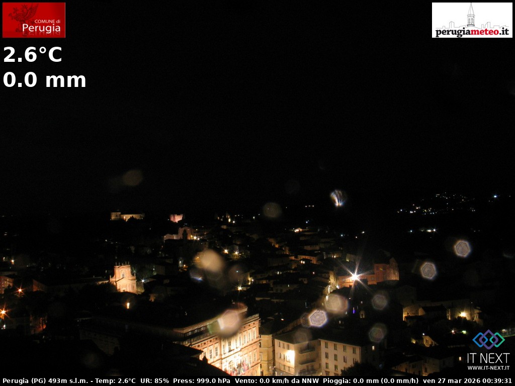 Archived image Webcam City of Perugia - Umbria