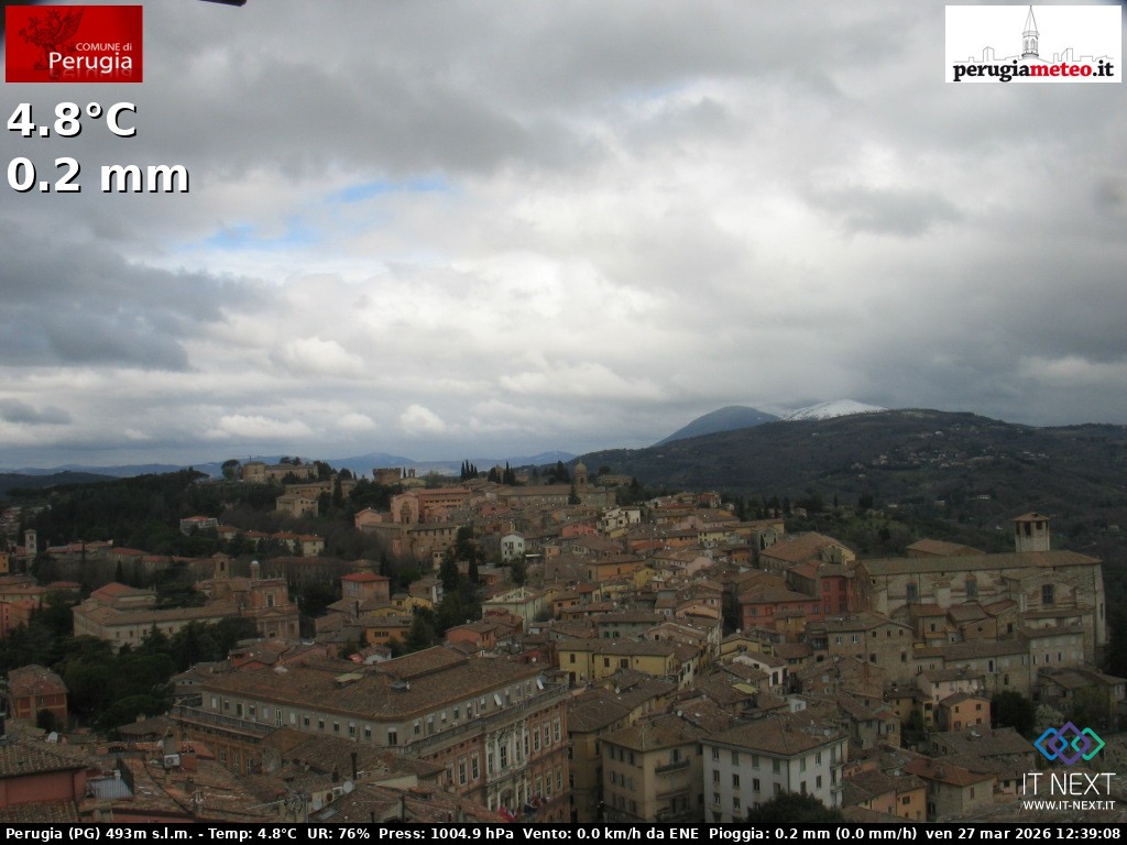 Archived image Webcam City of Perugia - Umbria