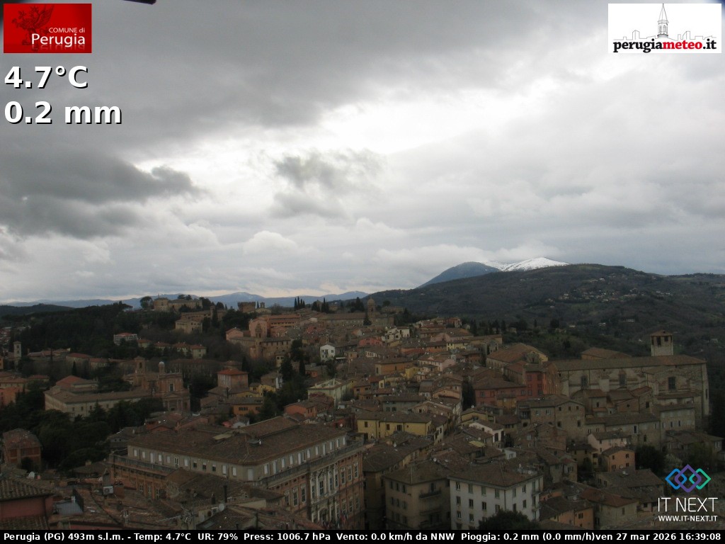 Archived image Webcam City of Perugia - Umbria