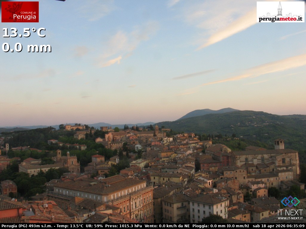 Archived image Webcam City of Perugia - Umbria