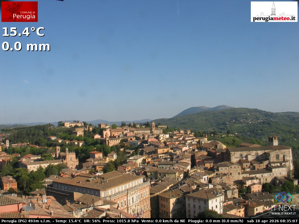 Archived image Webcam City of Perugia - Umbria