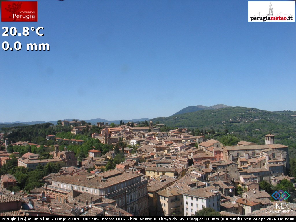Archiv Foto Webcam Perugia - Umbrien