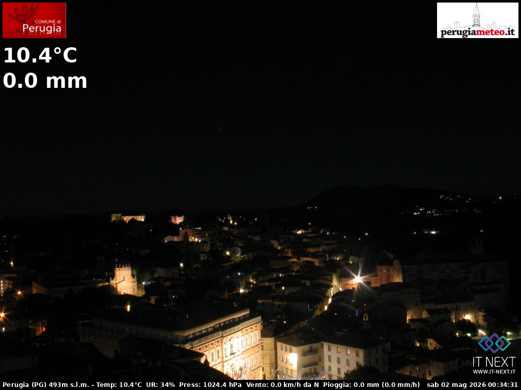 Archived image Webcam City of Perugia - Umbria