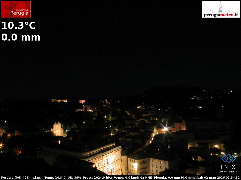 Archived image Webcam City of Perugia - Umbria