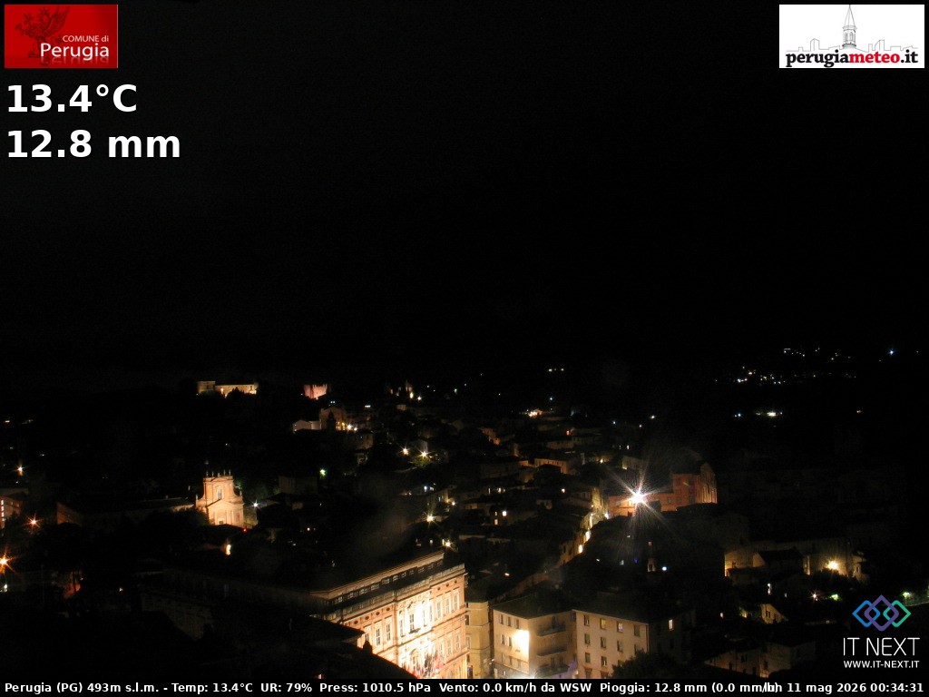 Archived image Webcam City of Perugia - Umbria