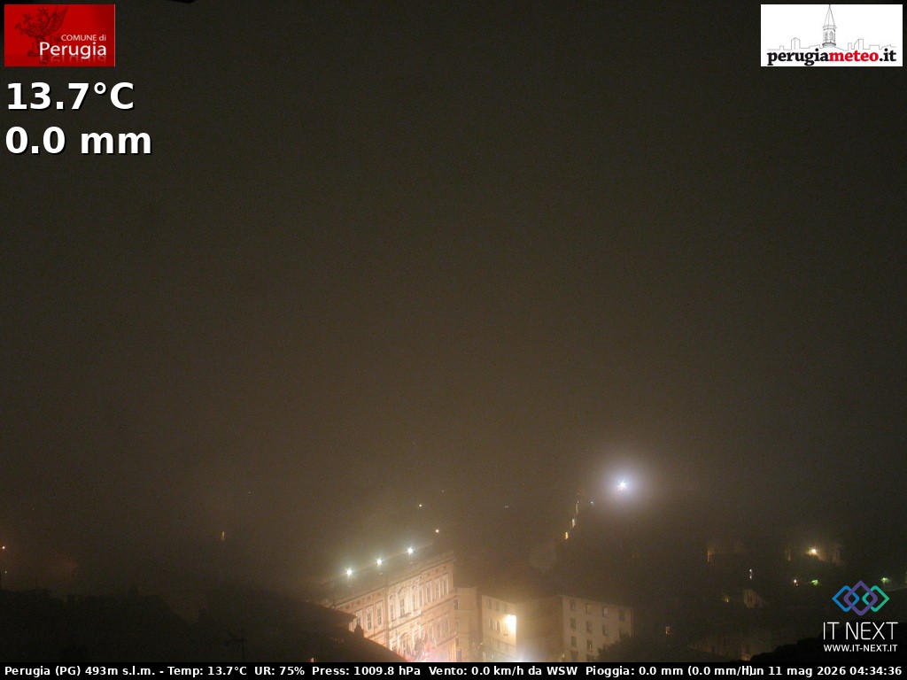 Archived image Webcam City of Perugia - Umbria