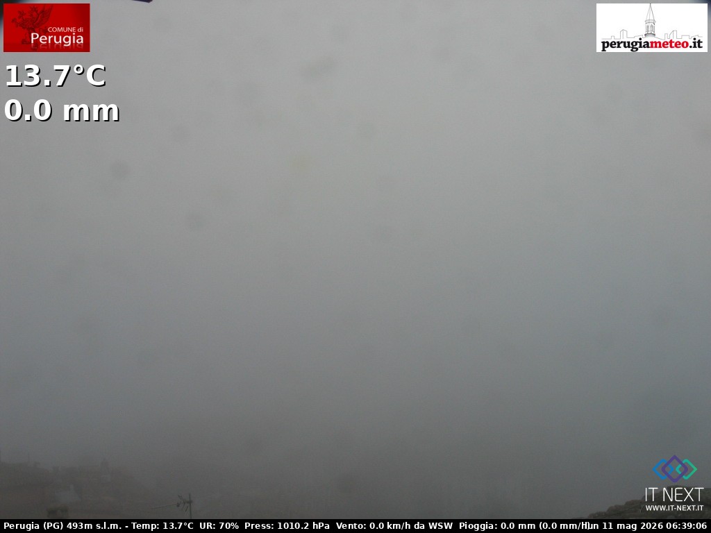 Archived image Webcam City of Perugia - Umbria