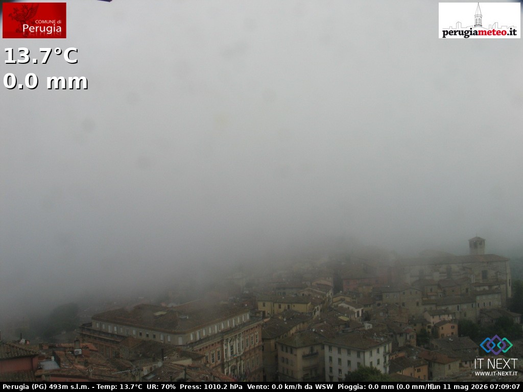 Archived image Webcam City of Perugia - Umbria