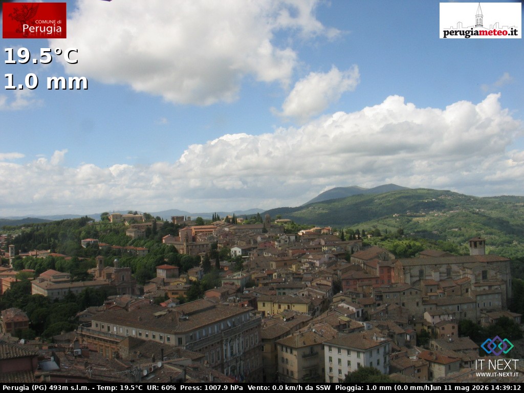 Archived image Webcam City of Perugia - Umbria
