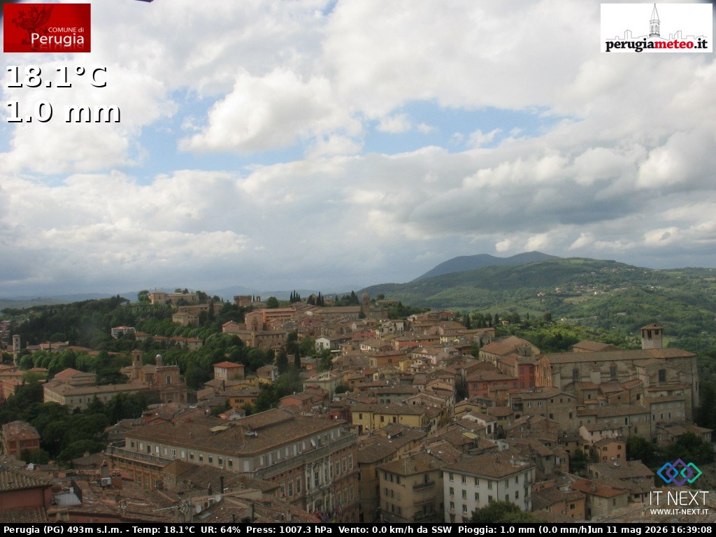 Archived image Webcam City of Perugia - Umbria