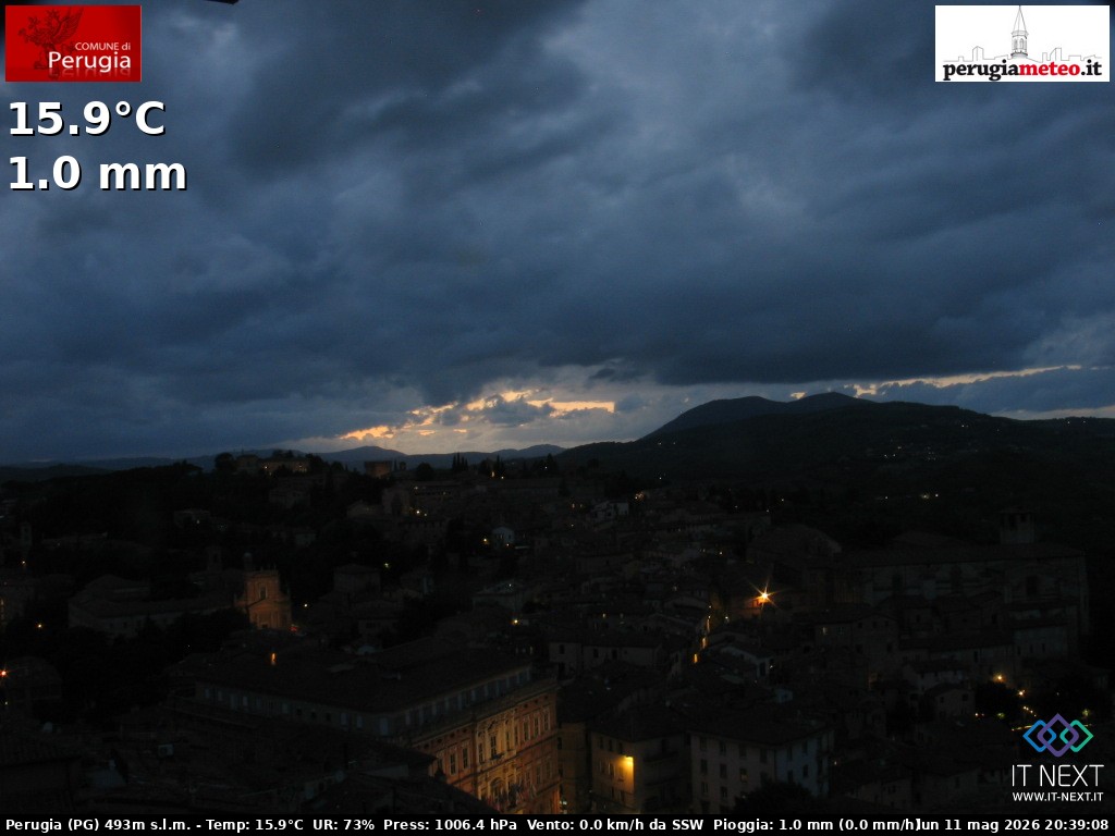 Archived image Webcam City of Perugia - Umbria