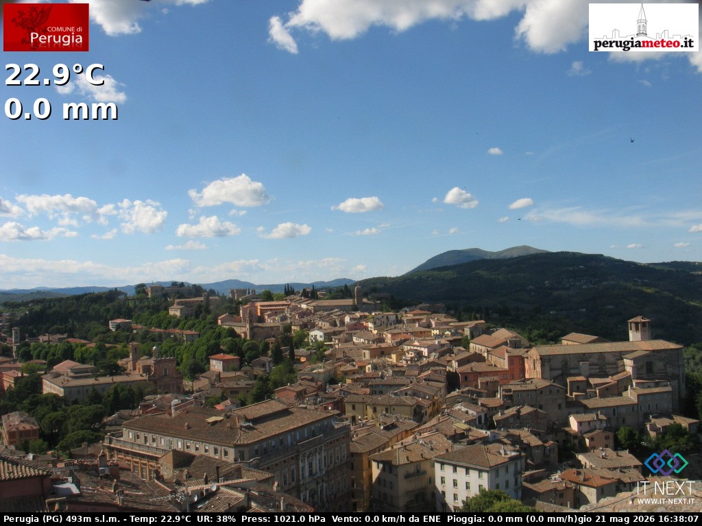 Archiv Foto Webcam Perugia - Umbrien