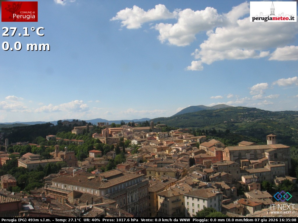 Archiv Foto Webcam Perugia - Umbrien