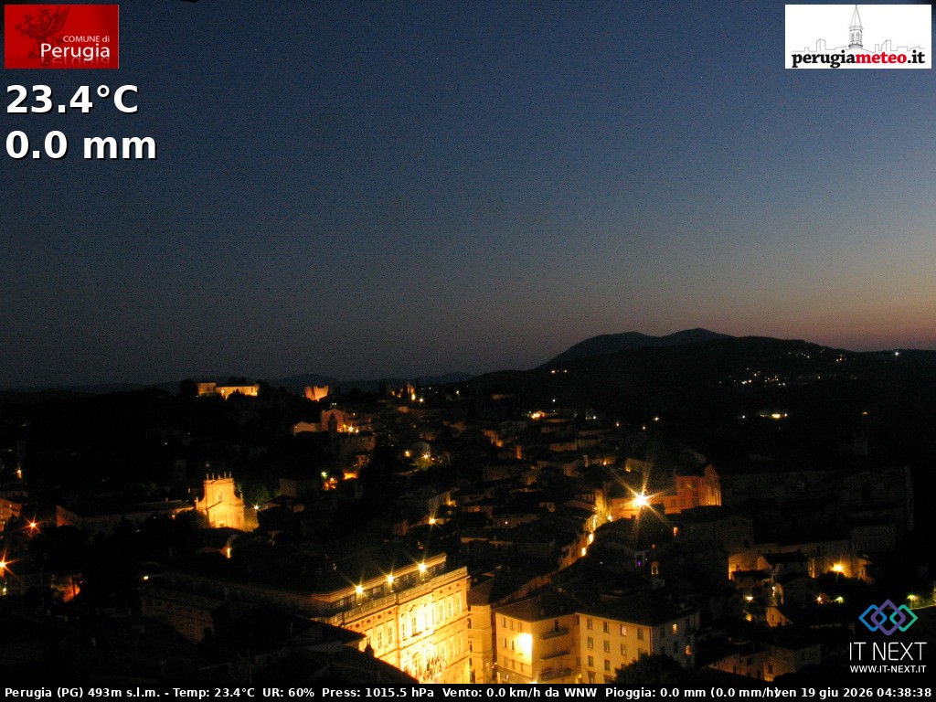 Archived image Webcam City of Perugia - Umbria