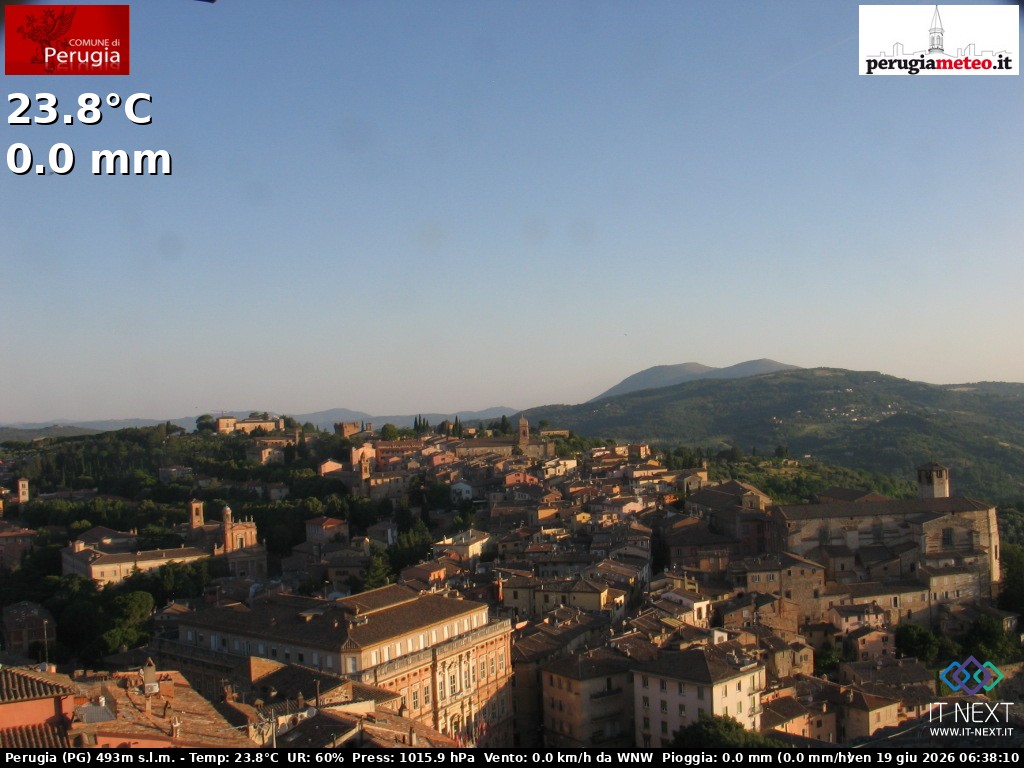Archived image Webcam City of Perugia - Umbria