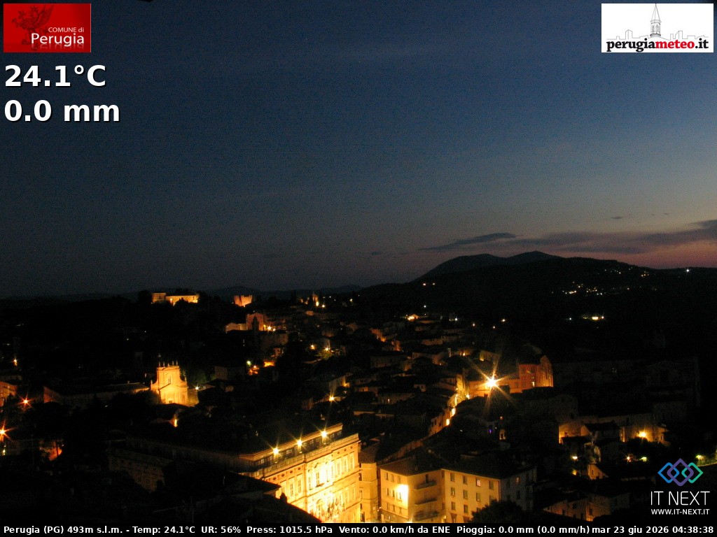 Archived image Webcam City of Perugia - Umbria