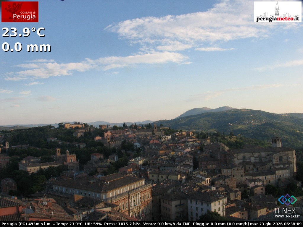 Archived image Webcam City of Perugia - Umbria