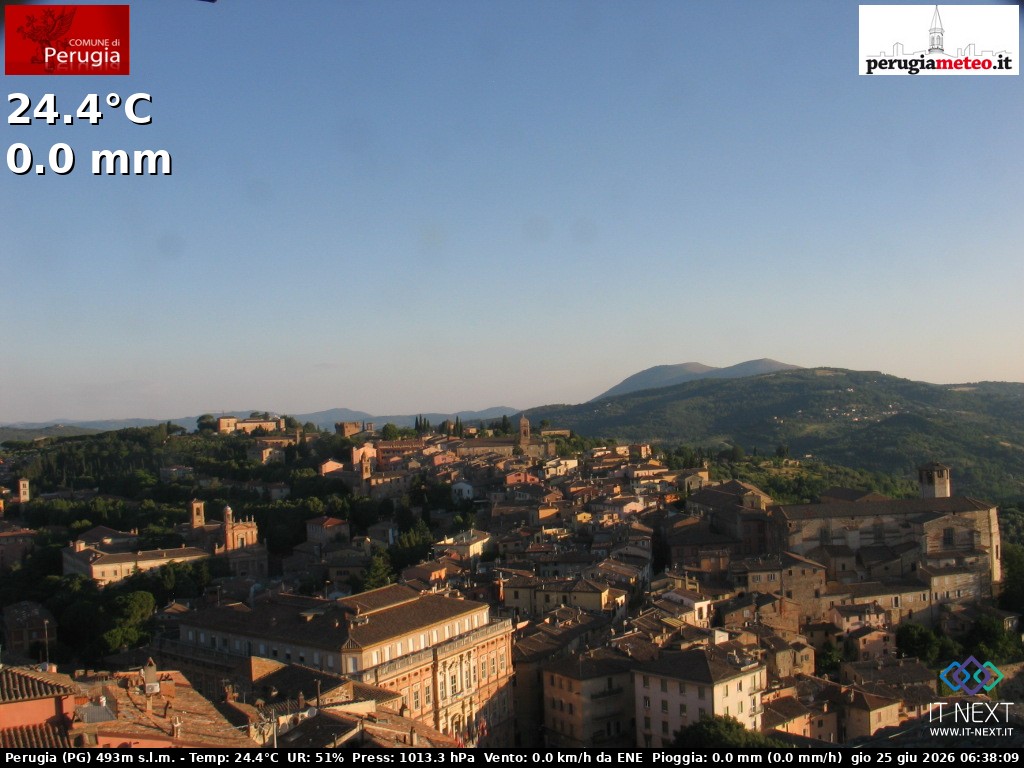 Archived image Webcam City of Perugia - Umbria