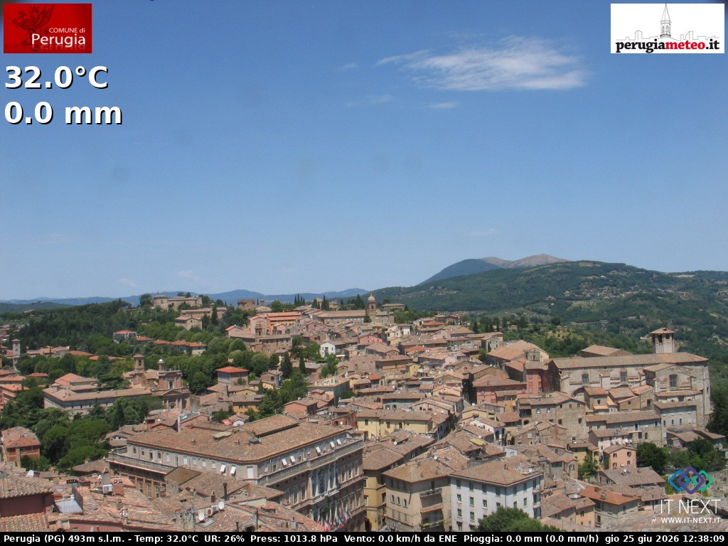 Archived image Webcam City of Perugia - Umbria
