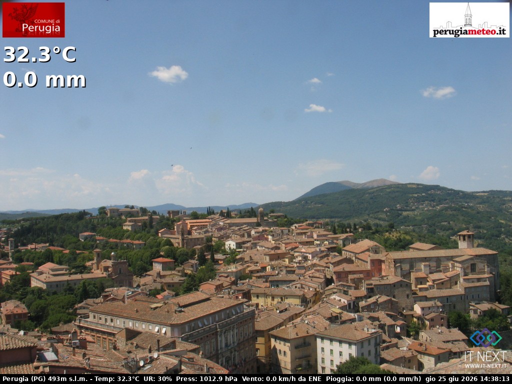 Archived image Webcam City of Perugia - Umbria
