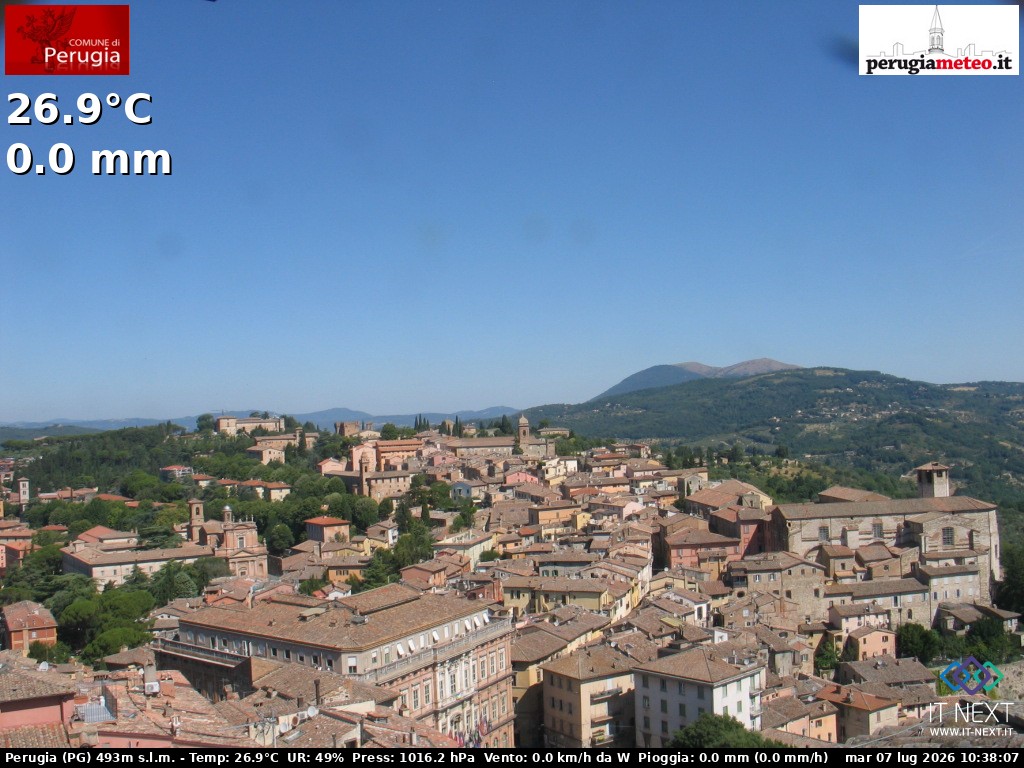 Archiv Foto Webcam Perugia - Umbrien