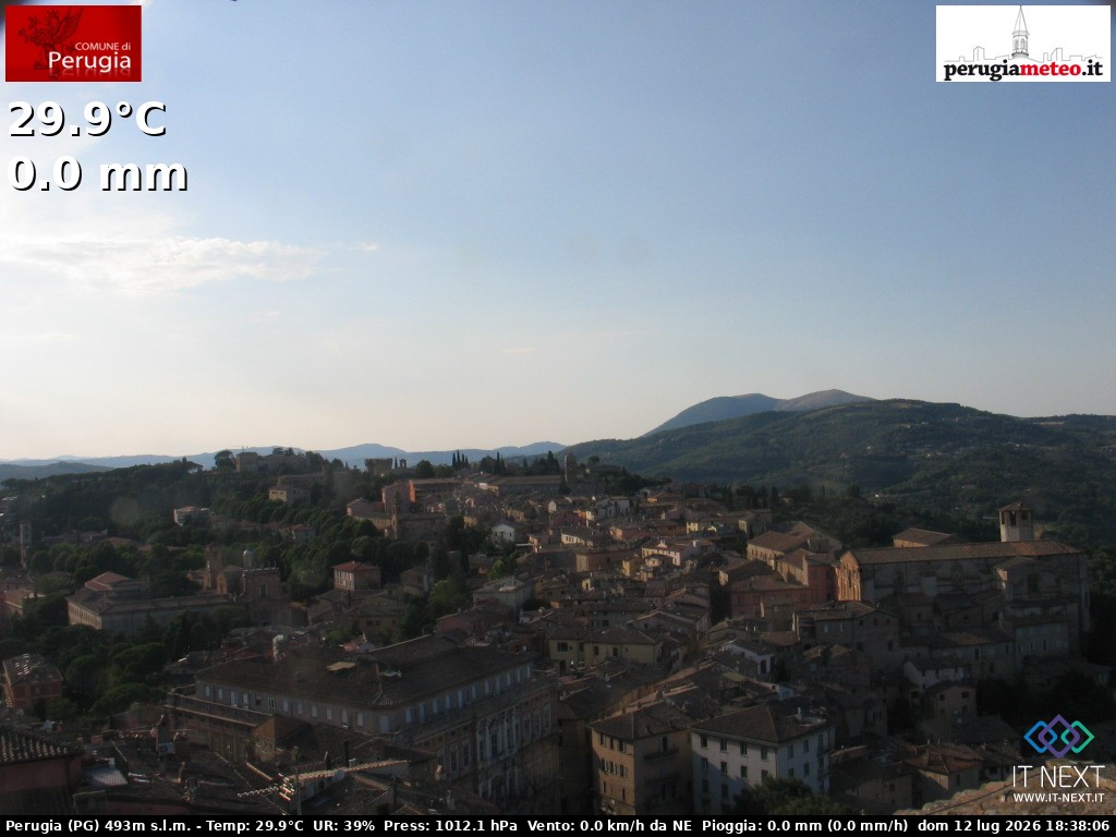 Archived image Webcam City of Perugia - Umbria