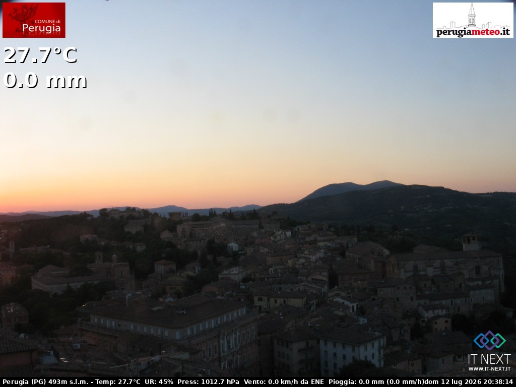 Archived image Webcam City of Perugia - Umbria