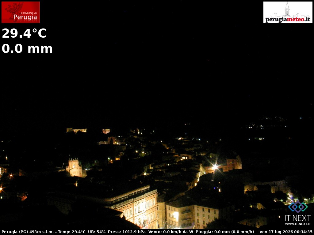 Archived image Webcam City of Perugia - Umbria