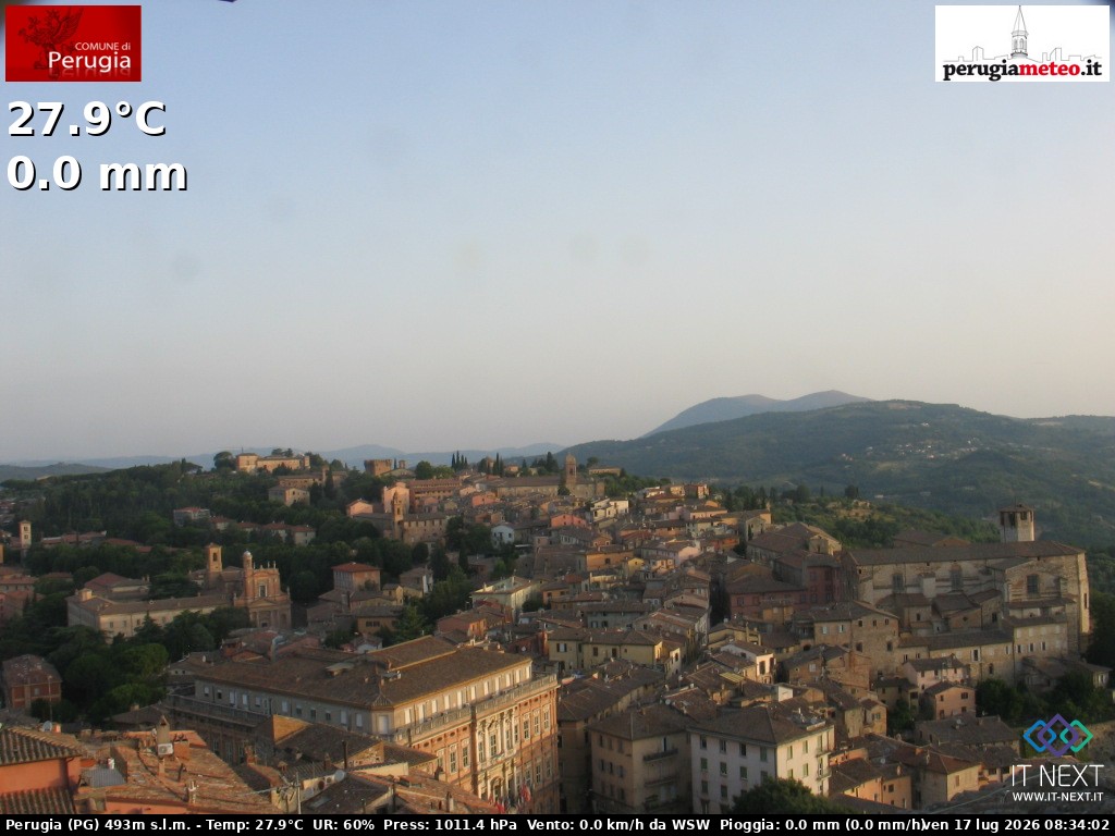 Archived image Webcam City of Perugia - Umbria
