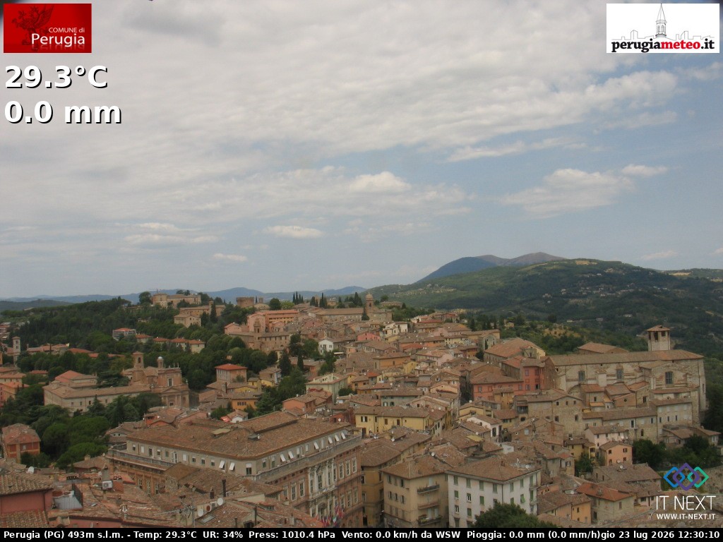 Archived image Webcam City of Perugia - Umbria