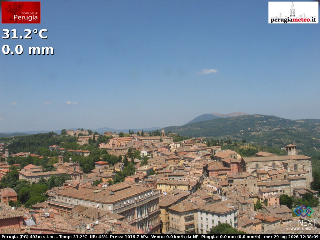 Archiv Foto Webcam Perugia - Umbrien