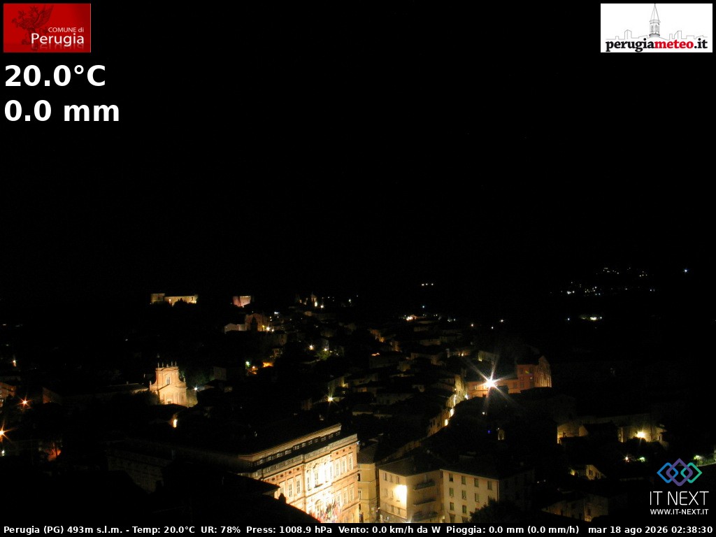 Archived image Webcam City of Perugia - Umbria