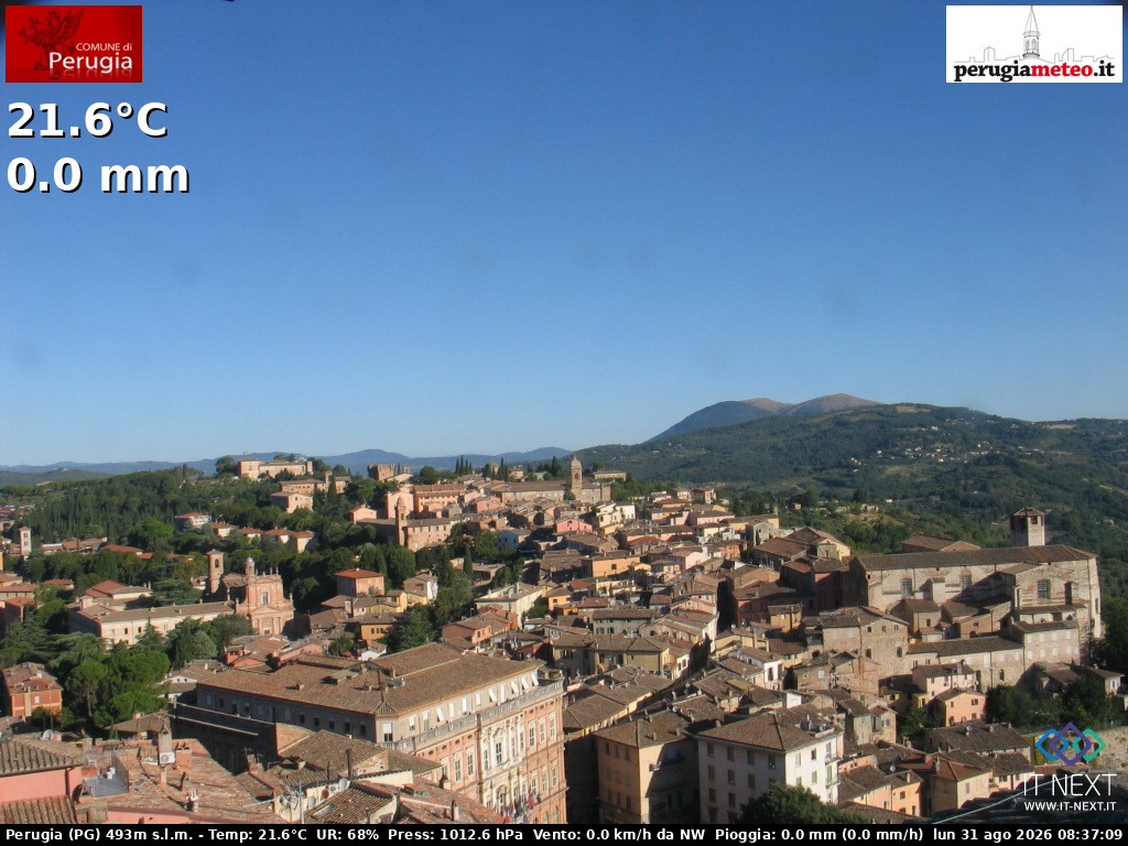 Archiv Foto Webcam Perugia - Umbrien