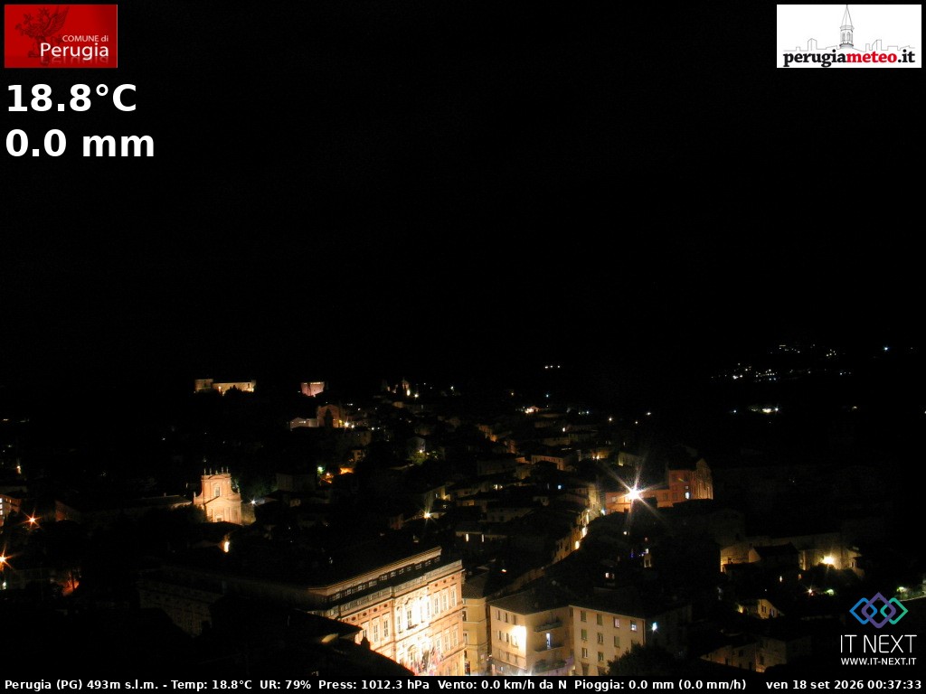 Archived image Webcam City of Perugia - Umbria