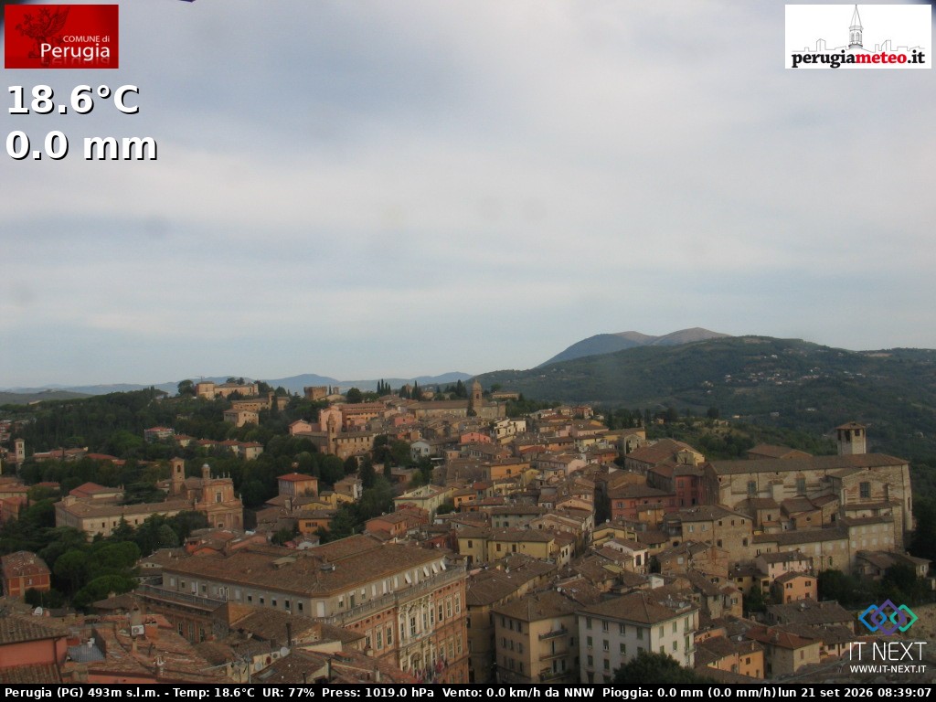 Archived image Webcam City of Perugia - Umbria