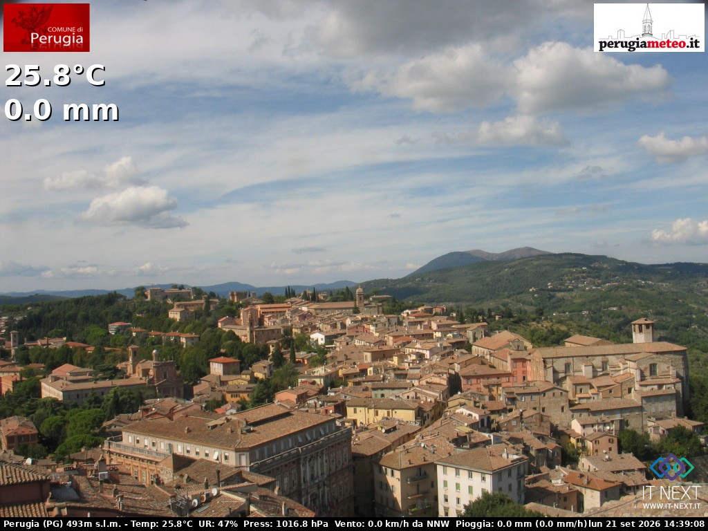 Archiv Foto Webcam Perugia - Umbrien
