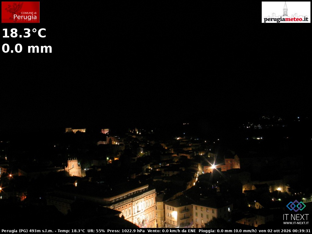 Archived image Webcam City of Perugia - Umbria