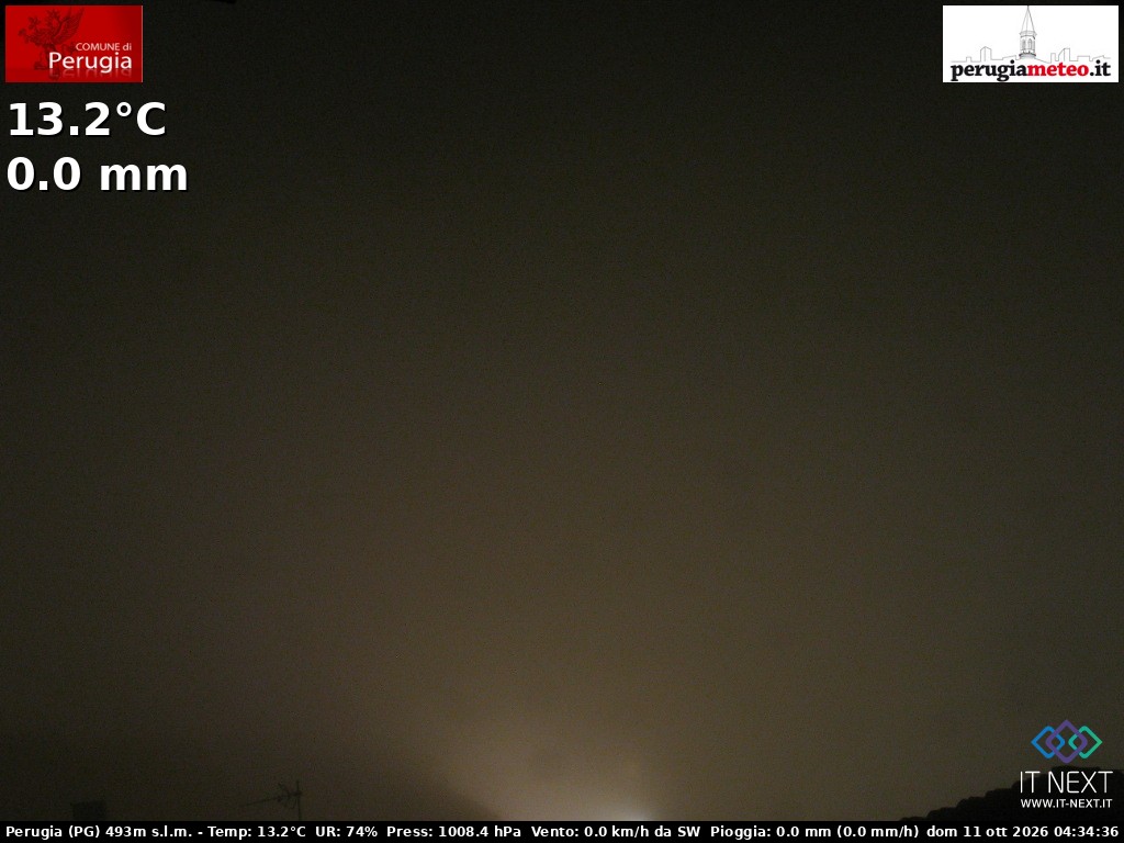 Archived image Webcam City of Perugia - Umbria