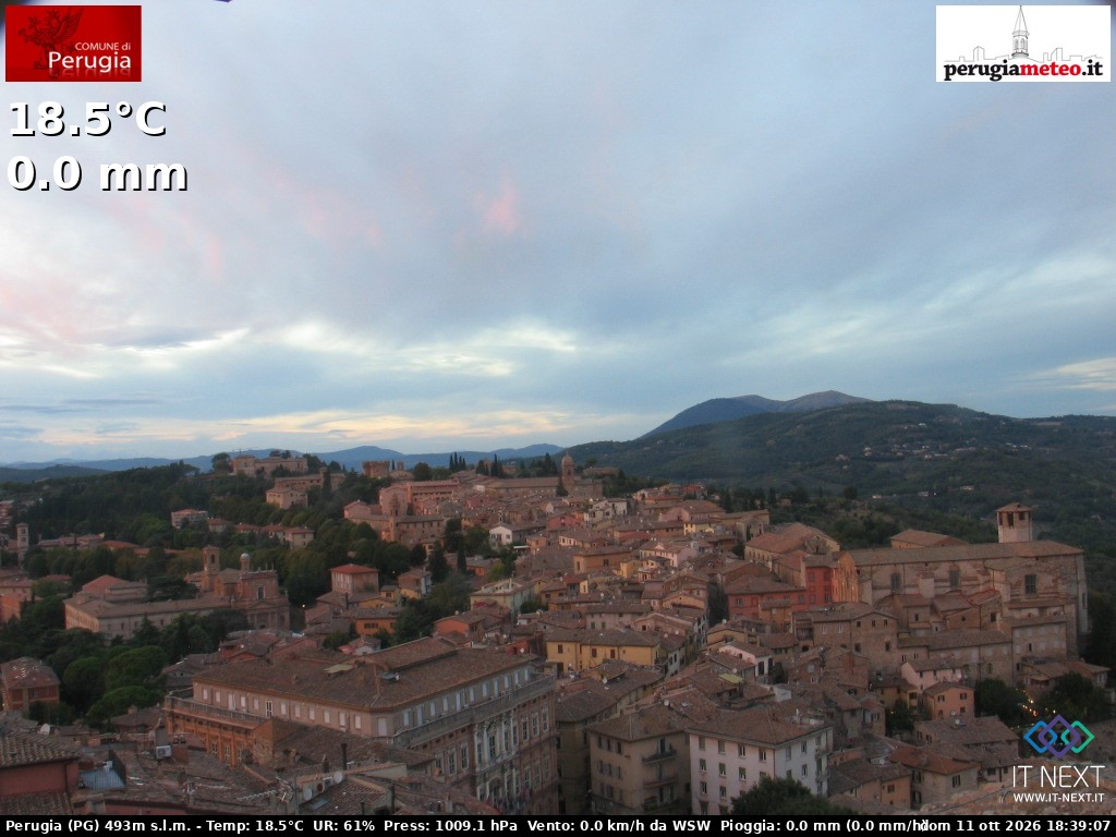 Archived image Webcam City of Perugia - Umbria