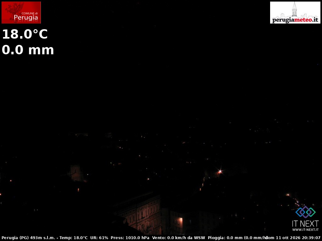 Archived image Webcam City of Perugia - Umbria