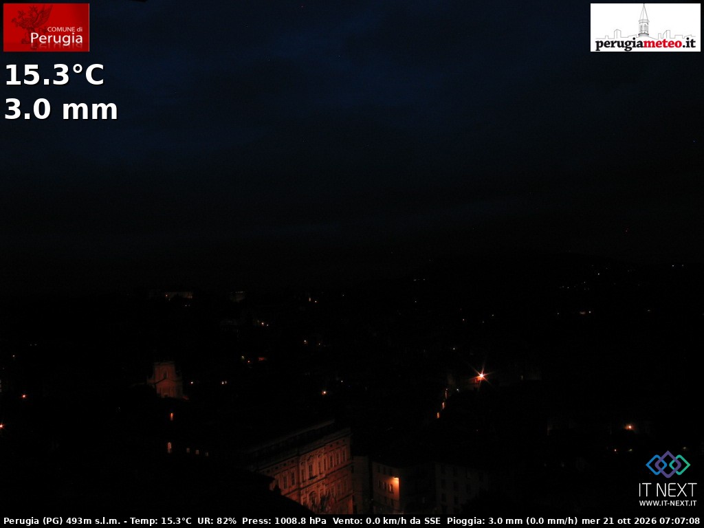 Archived image Webcam City of Perugia - Umbria
