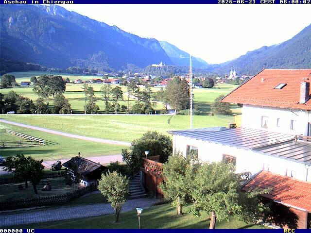 Archiv Foto Webcam Aschau im Chiemgau - Blick Richtung Süden auf Aschau