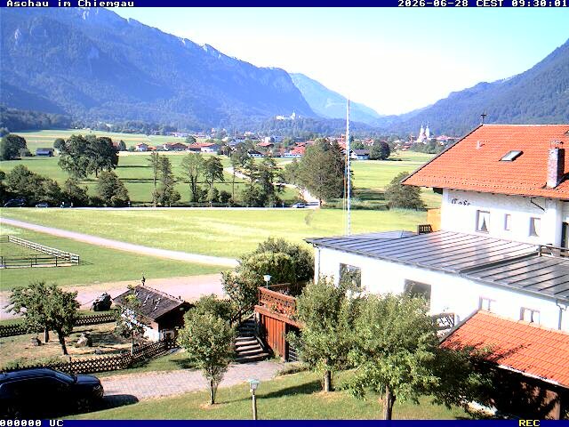 Archiv Foto Webcam Aschau im Chiemgau - Blick Richtung Süden auf Aschau