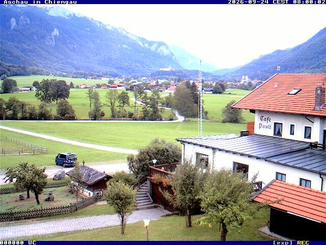 Archived image Webcam Aschau (Chiemgau) - Cafe Pauli