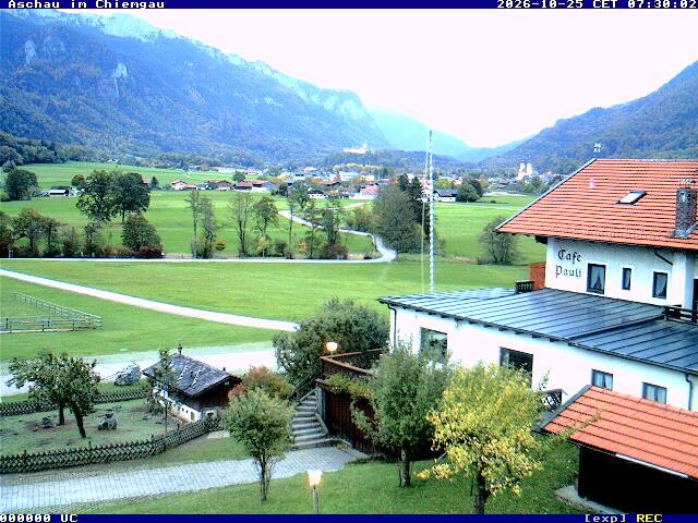Archived image Webcam Aschau (Chiemgau) - Cafe Pauli