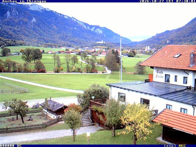 Archiv Foto Webcam Aschau im Chiemgau - Blick Richtung Süden auf Aschau