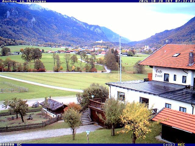 Archived image Webcam Aschau (Chiemgau) - Cafe Pauli