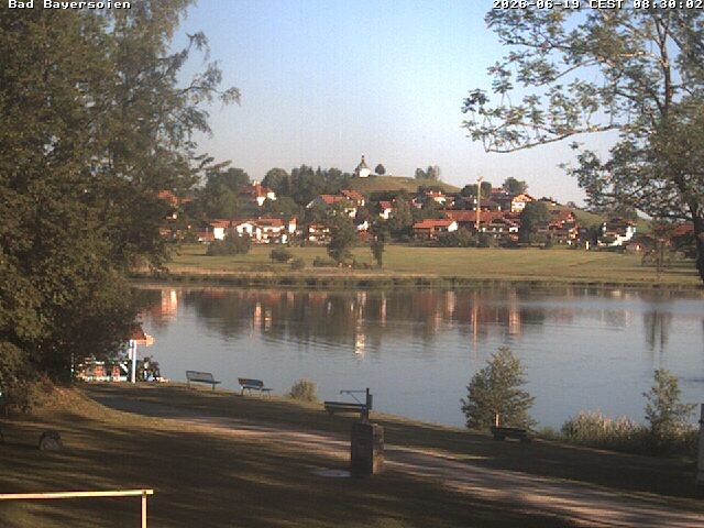 Archived image Webcam Bad Bayersoien - View to Lake Soier See