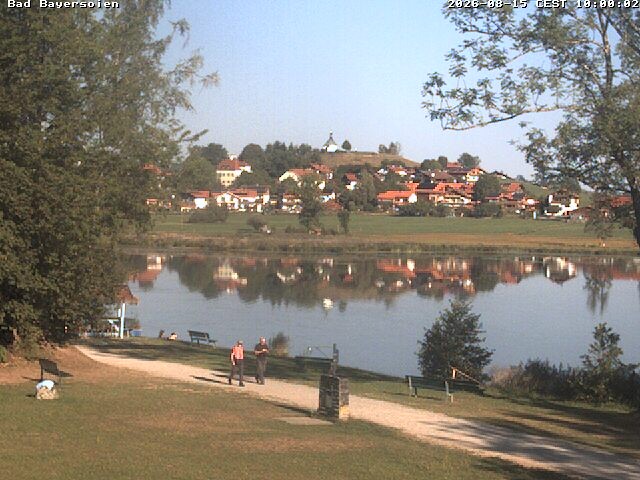 Archived image Webcam Bad Bayersoien - View to Lake Soier See